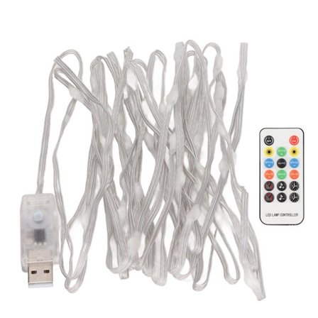 16,4 jalan RGB valoketju vedenpitävä paristokäyttöinen kuparilanka LED-valoketju sisä- ja ulkokäyttöön