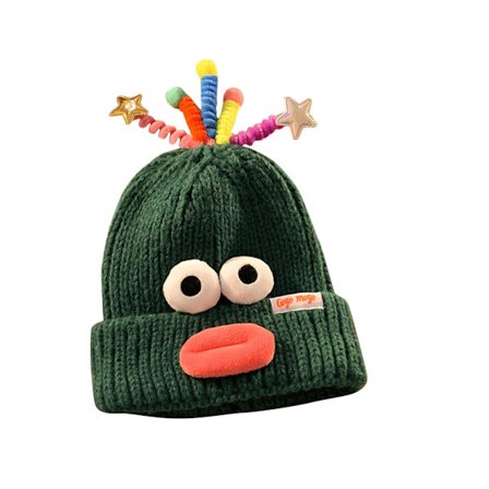 Monster Shrek Vinter Stickad Mössa Beanie Ull Rolig Cap Nyhet Kvinnor / Män