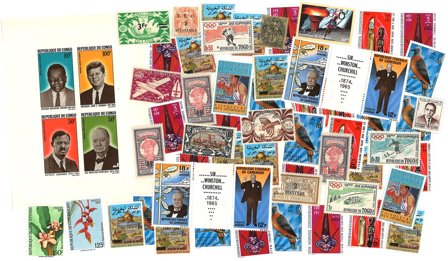 Franske kolonier - Dubletpakke - Postfrisk