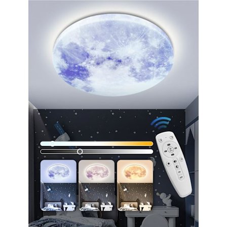 Himmennettävä LED-kattovalaisin 36W, 3600LM pyöreä kattolamppu kaukosäätimellä, 3000-4000K LED-kattolamppu, Ø38cm