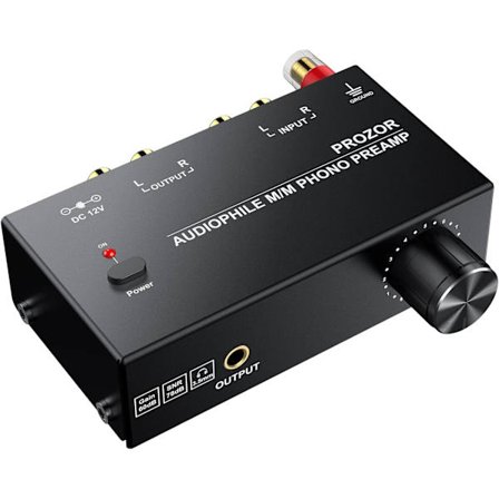 Audiophile M/M Phono preamp with Level Volume Controls 2 RCA and 3.5mm interfaces