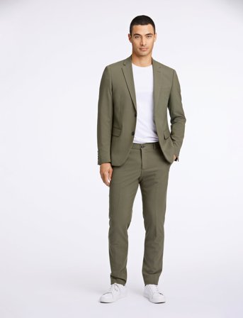 Lindbergh Plain Mens Suit - Normal Length - Green - 46