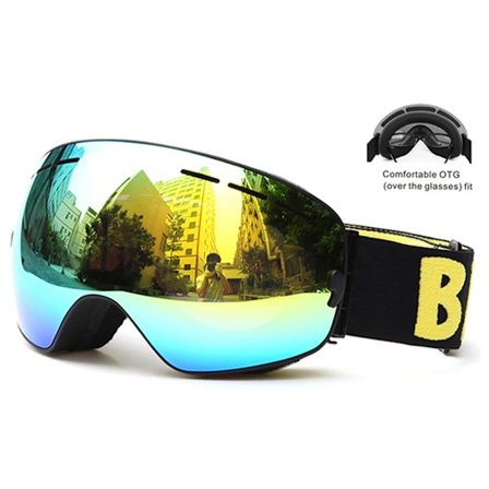 Ski Goggles Aftagelige Anti-dug UV400 Bredt Synsfelt Linse Store Briller Ski Snowboard Snescooter Skate Briller
