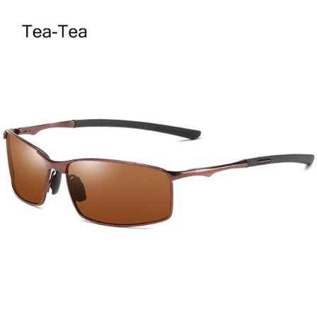 Män polariserade solglasögon rektangulära fotokromatiska solglasögon körglasögon