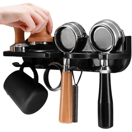 Multifunktionel kaffeorganisator, pladsbesparende flydende køkkenværktøjsorganisator til bar, hjem, porterville-maskine og barista-tilbehør -JRDG
