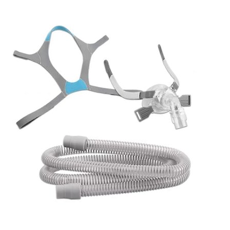 Näsmask Kompatibel med CPAP med huvudbonad Silikongelkuddar Kompatibel med Auto CPAP-maskin Sömn Näsmask A