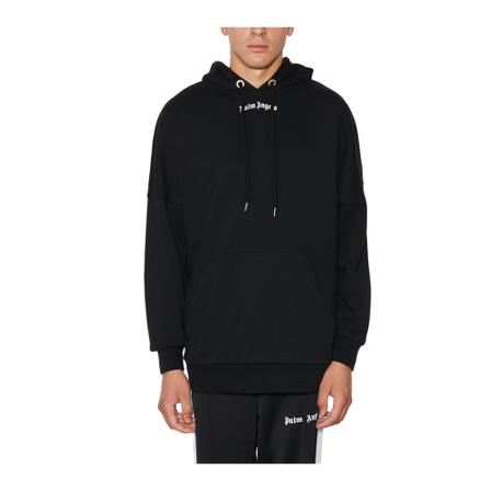 Palm Angels, Classic Logo Hooded Sweatshirt Czarny, Mężczyzna, Rozmiar: L