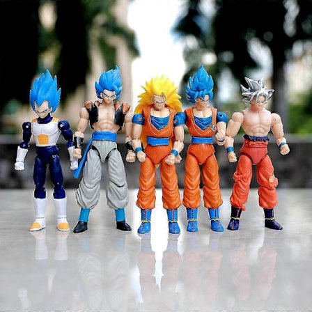 5 Pakkaa Dragon Ball Super Saiyan Action Figure Goku Vegeta Nukke Lelut Anime Collection Hahmot Malli Lasten Lahjat