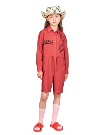 THE ANIMALS OBSERVATORY Squirrel Kid Short Jumpsuit Red - Red - 3 Y