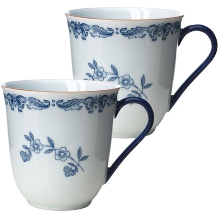 Rörstrand Ostindia Krus 30 cl. 2 stk. - Hvid med dekoration | KitchenOne