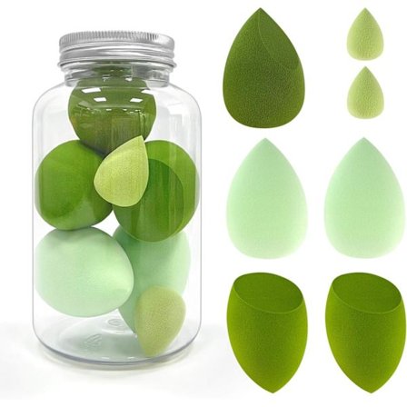 7 delar sminksvamp, blender, olika former I