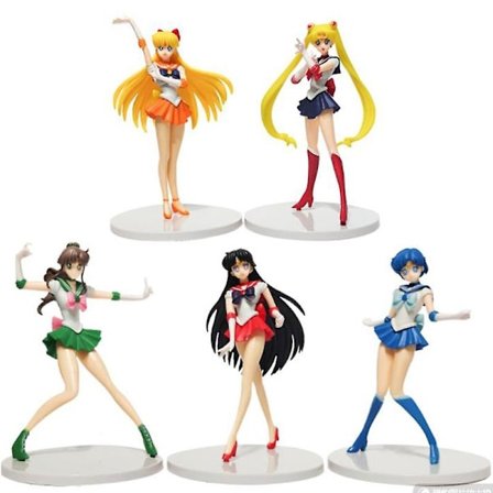 5 st/set Sailor Moon Actionfigurer Modell Leksak Anime Samling Dekorationsdockor Shytmv - Perfet-max