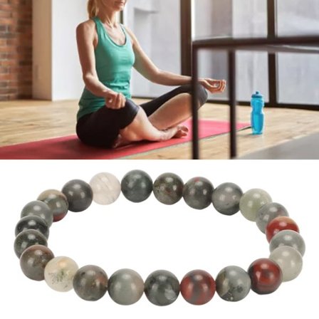 Perle Armbånd Elegant Diameter 8mm Stretch Naturlig Krystall Armbånd for Unisex Meditasjon Dekompresjon Gave