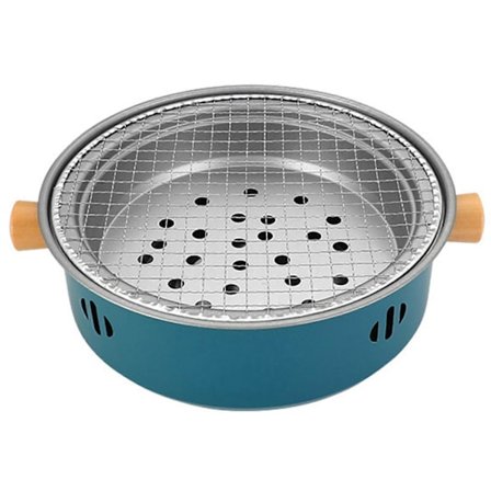 Bärbar Kolgrill i Rostfritt Stål Inomhus Utomhus BBQ Grill för Hemfest Camping (FMY)