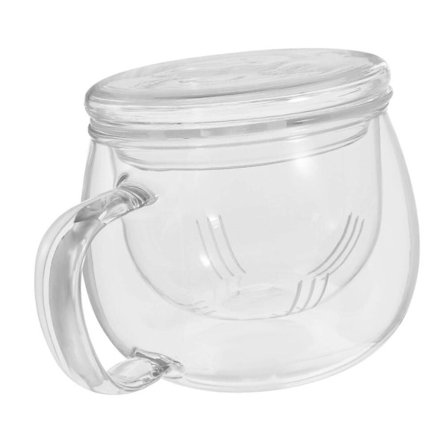 Klar Glas Teacup För Kaffe Och Te Transparent Teacup Glas Tekopp