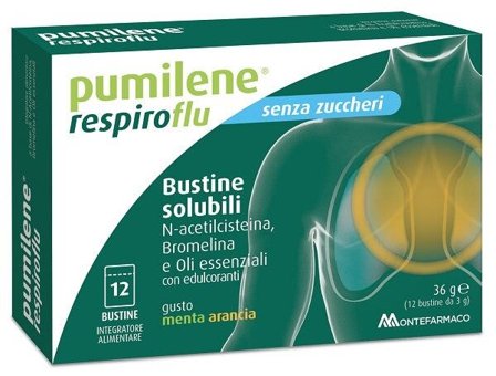 Pumilene Respiroflu Senza Zuccheri 12 Bustine