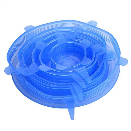 Stretchlock / Universallock i silikone - Sæt 6 størrelser