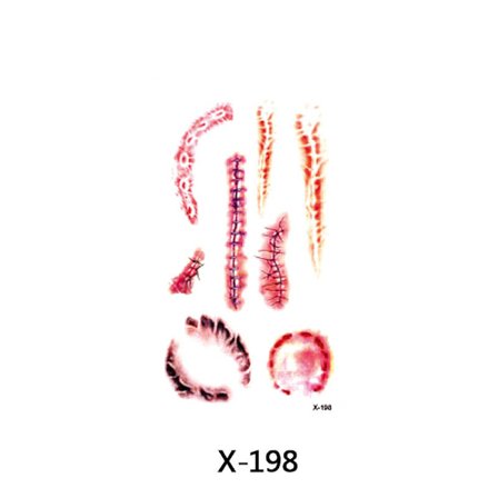 Tillfällig Tatuering 10x5cm - Halloween special! Bitmärken