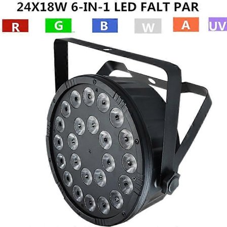 NY MOLD RGBWA UV 6-i-1 LED PAR 24X18W PAR Lys / diskolys, par led profesjonelt DJ-utstyr