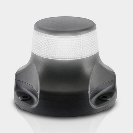 Lanterna de sinalização para montagem no topo Hella Naviled 360, 1.5 W, 12 - 24 V, 360°, plástico/grilamida preto, 68 x Ø90 mm, branca, para 