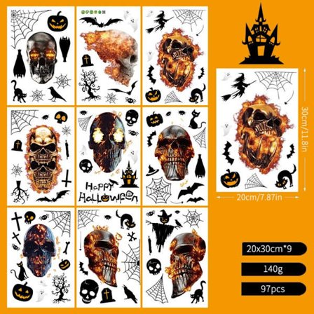 Halloween-klistermärken Toalettklistermärken STYLE G STYLE G