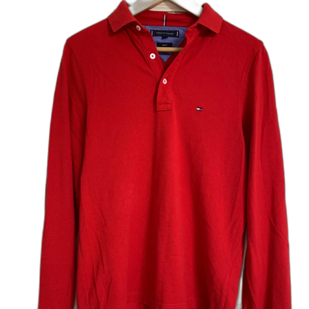 Tommy Hilfiger långärmad polotröja (S)