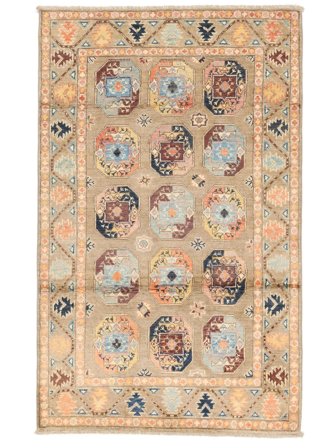 Kazak Fine Rug 118X190 Orange/Brown Wool, Afghanistan