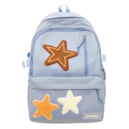 Trendy Y2K Design Studenterrygsæk med Flere Rum Nylon Studenterrygsæk Letvægts til Bøger Bærbar & Mere karamelfarve