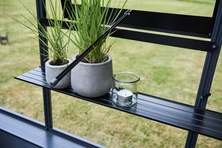 Juliana F04504 Hylla svart, 150x15 cm, Växthus & orangerier