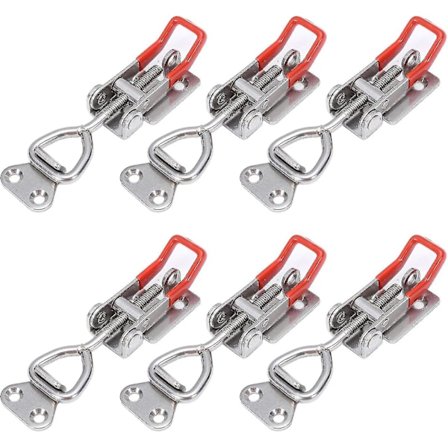 6 ställbara spärrlås i metall med snabblås för lådor, 100 kg/220 lb lastkapacitet