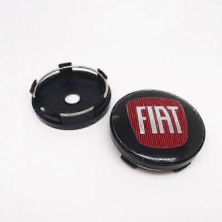 4 st 60mm Navkapslar för Fiat 500 Hjulcentrering Dammskydd Emblem för Punto Stilo Bravo Ducato Freemont 124 600