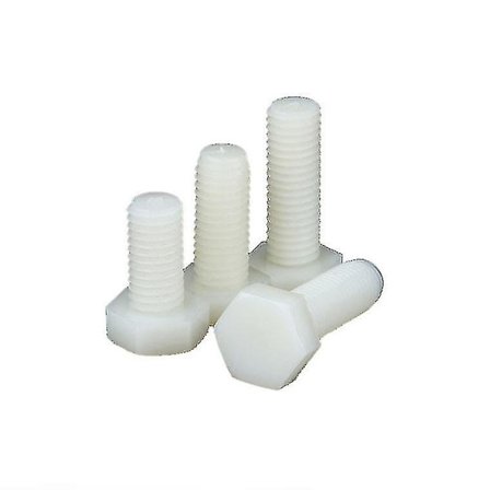 Botao Hex-hode, (pp), M10 X 70mm, Plastbolter, Muttere og Skruer, - Skruer 20 stk Hvit (FW)