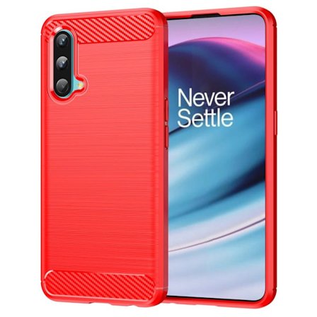 Carbon Flex Suojakotelo OnePlus Nord CE 5G - Punainen