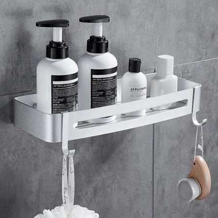 Borrfri duschhylla spikfri duschhylla utan skador,