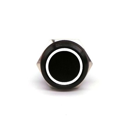 2kpl On/Off-kytkin, LED-snap-painike 18mm musta Valkoinen