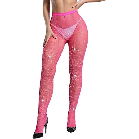 Strømpebukser for kvinner med glitter og steiner