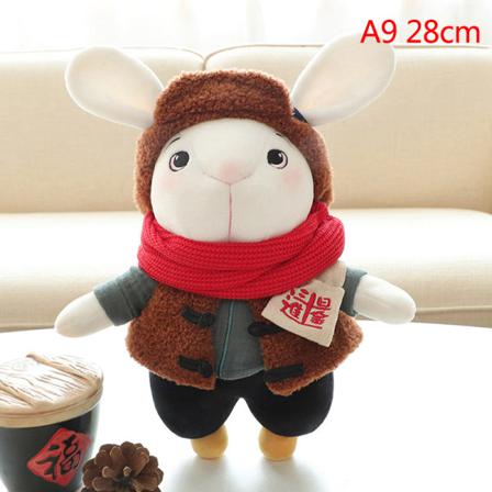 Kawaii Bunny Plysch Baby Leksaker Mjuk Trasa Gosedjur För