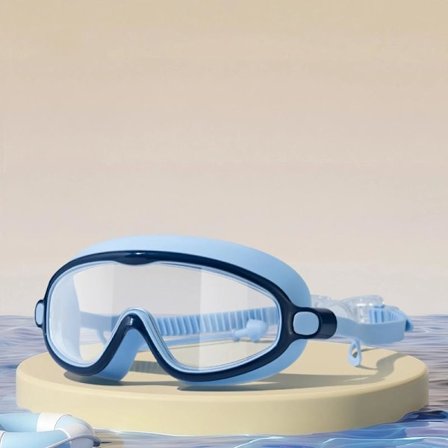 Svømmebriller til børn, stor ramme, antidug, vandtætte