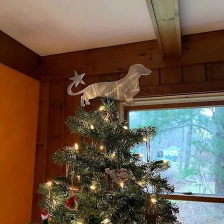 Dachs Dachshund Stjerne Juletrepynt, 17x15cm Juletre Hjemmepynt