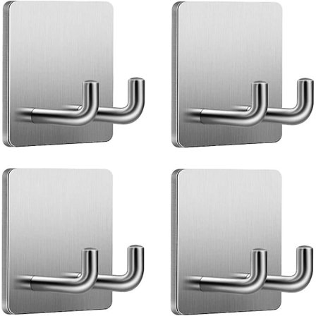 Itsekiinnittyvä pyyhekoukku, Max 5kg kylpytakki koukku seinäkoukku ruostumaton teräs