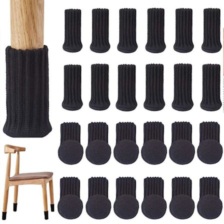 24pcs Chair Socks High Elastic Furniture Socks Pads Non-slip Chair