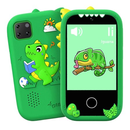 Smarttelefon for barn med dobbelt kamera, berøringsskjerm HD dobbelt kamera mobiltelefon for barn, for innendørs og utendørs bruk