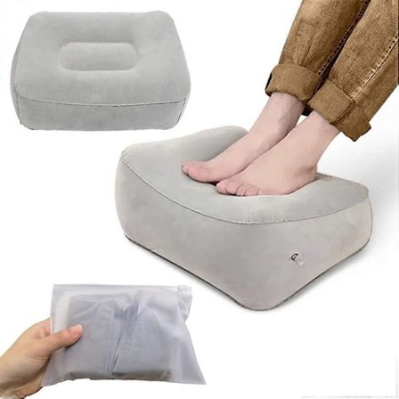 Inflatable Foot Rest Pillow for Air Travel, Foot Rest, Airplane Foot Rest, Leg Pillow for Sleeping, Inflatable Footstool【COPL】