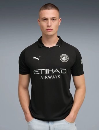 PUMA Mcfc Away Jersey Replica - Black - L