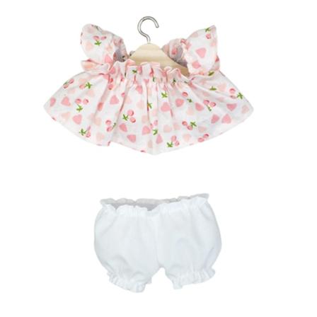 20 cm dockdräkt Full fyllning Bekväma leksakshuvudbonadskläder White 2 Pink