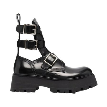 Alexander McQueen, Ankle Boots Zwart, Dames, Maat:38 EU