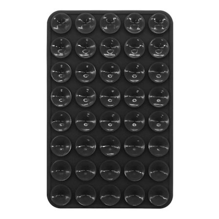 Silikone-Sugerør Telefon Case Mount Dobbeltsidet, Telefon Tilbehør Håndfri Stærk Greb Holder til Selfies og Videoer farve:Sort