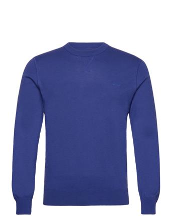 Fine Cotton C-Neck GANT Blue