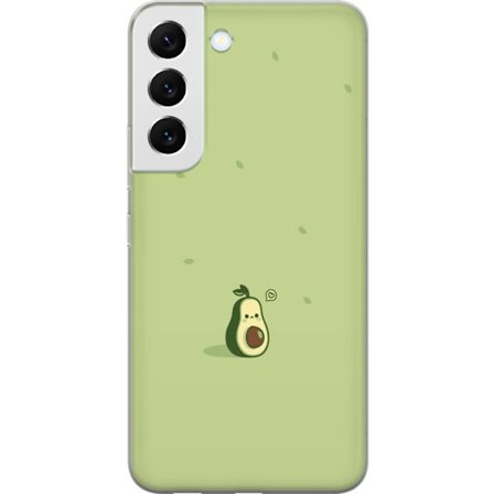 Kompatibelt Mobilskal till Samsung Samsung Galaxy S22 5G Söt Avokado Tecknad film i gröna toner, gulligt och modernt motiv perfekt för en lekfull s