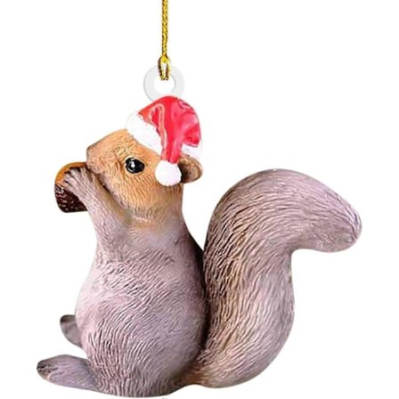 Julepynt med dyremotiv - Hengende dyrepynt - Dekorativ akryl ekorn kanin elg fugl juletre anheng - Dyre anheng (ShiKai)